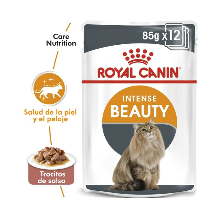 Alimento Humedo Para Gatos Royal  INTENSE BEAUTY 85GR X12