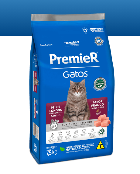 PremieR® Gatos Pelos Largo Adulto Pollo 7.5kg