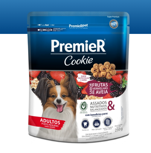 PremieR® Cookie Adulto Talla Pequeña Frutos Rojos y Avena 250g