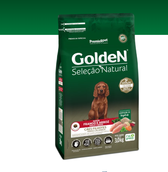 GoldeN® Selección Natural Perros Cachorros Pollo y Arroz 3kg