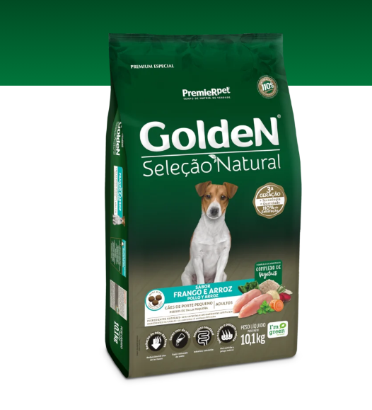GoldeN® Selección Natural Perros Adultos Talla Pequeña Pollo y Arroz 10.1kg