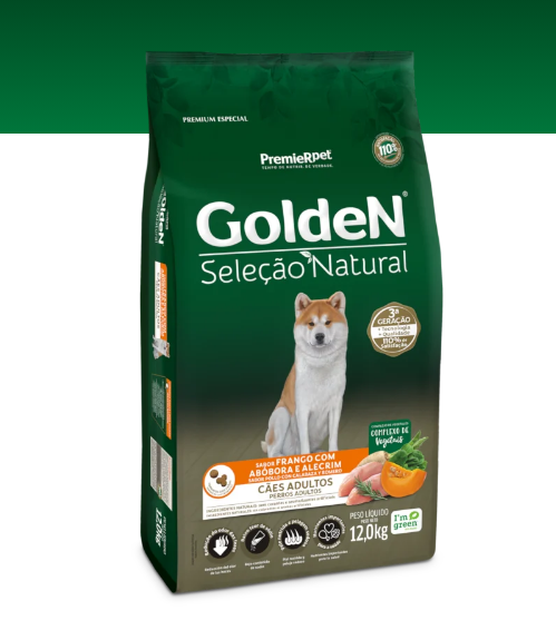 GoldeN® Selección Natural Perros Adultos Pollo, Calabaza y Romero 12kg