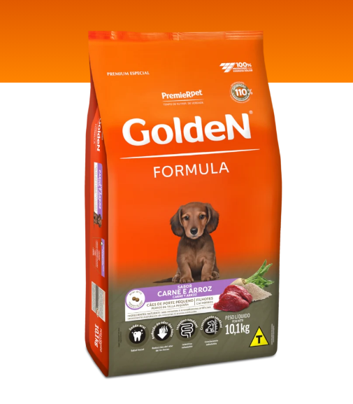 GoldeN® Formula Perros Cachorros Talla Pequeña Carne y Arroz 10.1kg