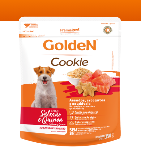 GoldeN® Cookie Perros Adultos Porte Pequeño Salmón y Quinoa 350g