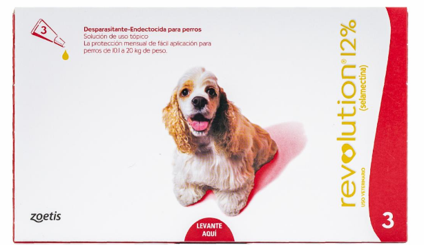 REVOLUTION ROJO 12% 1m Perros desde 10,1 - 20 kg